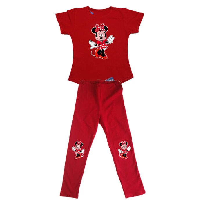 Compleu fetite tricou si colanti COM0002-9 - imagine 1