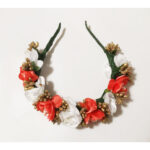 Coronita flori alb-rosii cu auriu CE00099-26 - imagine 5