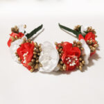 Coronita flori alb-rosii cu auriu CE00099-26 - imagine 3