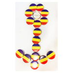 Insigna tricolor 3 cm A2082 - imagine 2