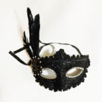 Masca neagra carnaval A2087-2 - imagine 2