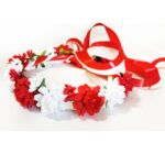 Bentita flori alb rosii CE00163 - imagine 3