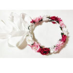 Bentita flori alb-roz CE00144-3