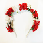 Coronita flori alb-rosii CE00162 - imagine 4