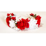 Coronita flori alb-rosii CE00162 - imagine 5