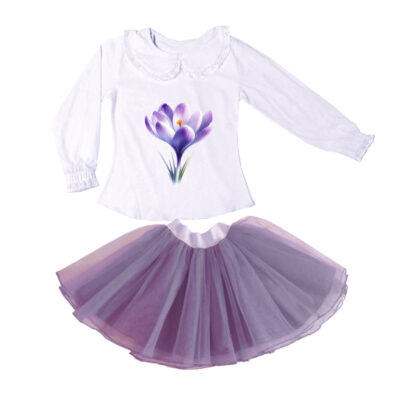 Compleu fetite cu brandusa COM0001-3