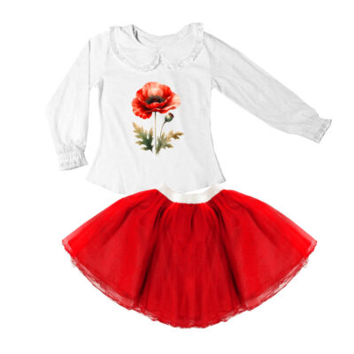 Compleu fetite cu maci COM0001-2