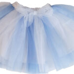 Fusta alb-bleu din tulle F2071-7 - imagine 2