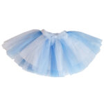 Fusta alb-bleu din tulle F2071-7