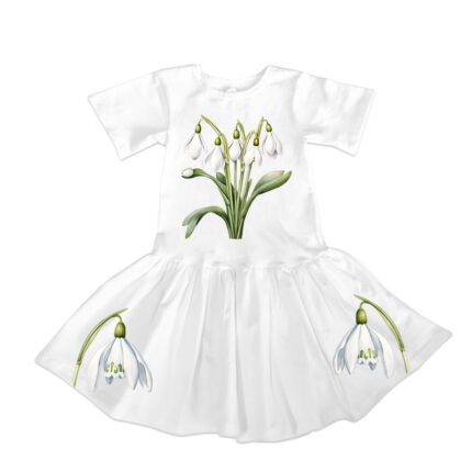rochie alba ghiocei