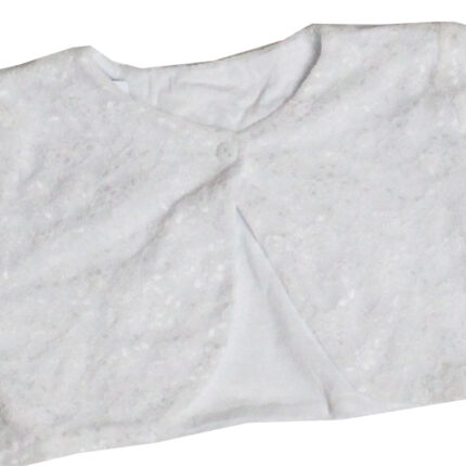 Bolero alb dantela