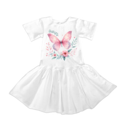 Rochie alba fluture