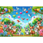 Puzzle animalele padurii A4