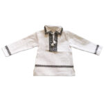 Costum traditional baieti cu motiv negru C2075-3 - imagine 3