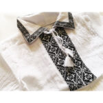 Costum traditional baieti cu motiv negru C2075-3 - imagine 4