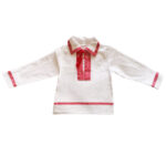 Costum traditional baieti cu motiv rosu C2075-2 - imagine 2
