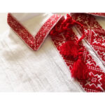 Costum traditional baieti cu motiv rosu C2075-2 - imagine 3