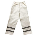 Pantaloni albi motiv negru H2080-3 - imagine 4