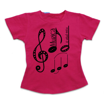 Tricou ciclam muzica