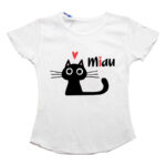Tricou fete cu pisica