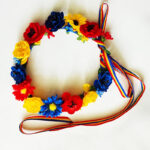 Bentita flori si panglica tricolor CE00177 - imagine 2