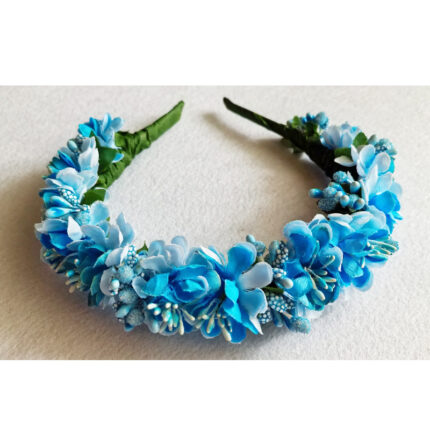 Coronita flori bleu si stamine