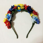 Coronita flori tricolor textile CE00173 - imagine 4