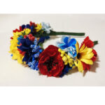 Coronita flori tricolor textile CE00173 - imagine 6