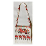 Traista traditionala alba cu flori CE00170 - imagine 4