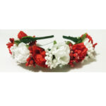 Coronita bujori albi si rosii CE00167-1 - imagine 3