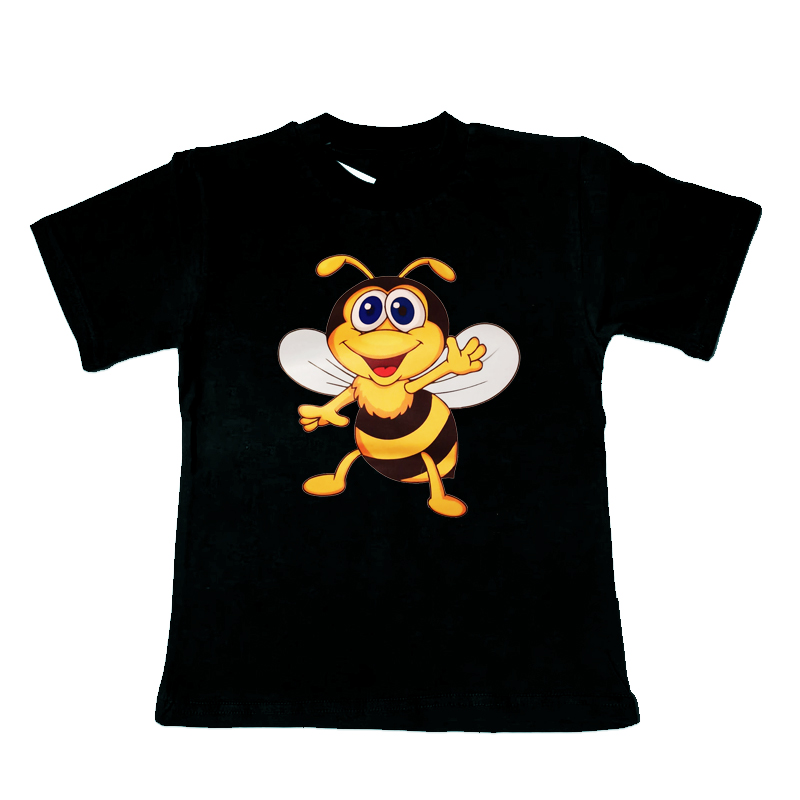 Tricou negru albina copii