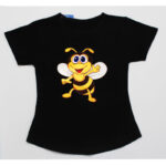 Tricou negru albina fete