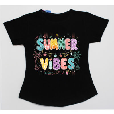 Tricou negru fete sezon vara