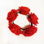 Elastic coc 5 trandafiri rosii A1332-5 - imagine 3