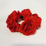 Elastic coc 5 trandafiri rosii A1332-5 - imagine 2