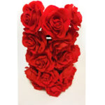 Elastic coc 5 trandafiri rosii A1332-5 - imagine 5