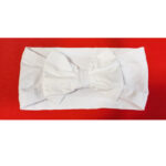 Bentita alba din bumbac cu funda A1601-22 - imagine 2