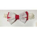 Bentita fucsia cu dantela alba CE00182-1 - imagine 3