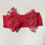 Bentita fucsia cu funda dantela CE00182-2 - imagine 3
