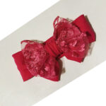 Bentita fucsia cu funda dantela CE00182-2 - imagine 2