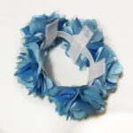 Elastic coc flori bleu textile CE00180-6 - imagine 2