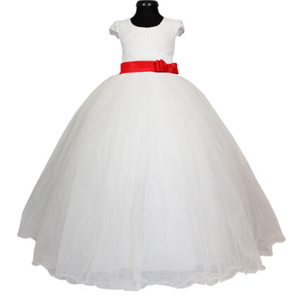 Rochie lunga printese cordon rosu